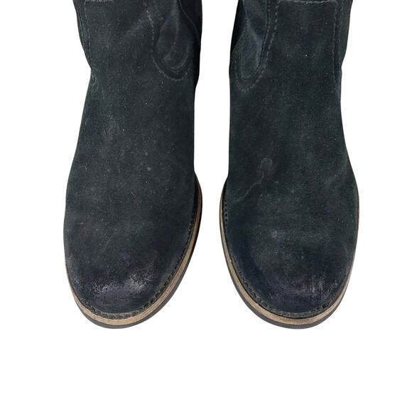 FRANCO SARTO! FAB BLACK GENUINE SUEDE LEATHER SLOUCHY/STRAIGHT BOOTS! SZ 9.5M - Picture 5 of 12
